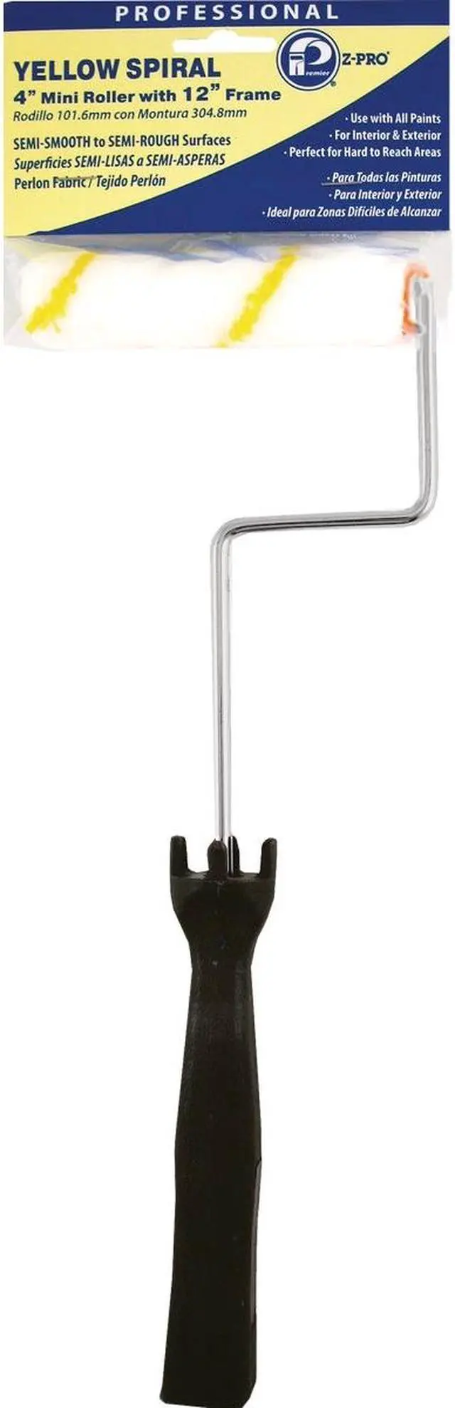 Alt view image 2 of 3 - PREMIER 84012 Mini Paint Roller Frame, Cageless, Plastic Handle, 4" Rollers