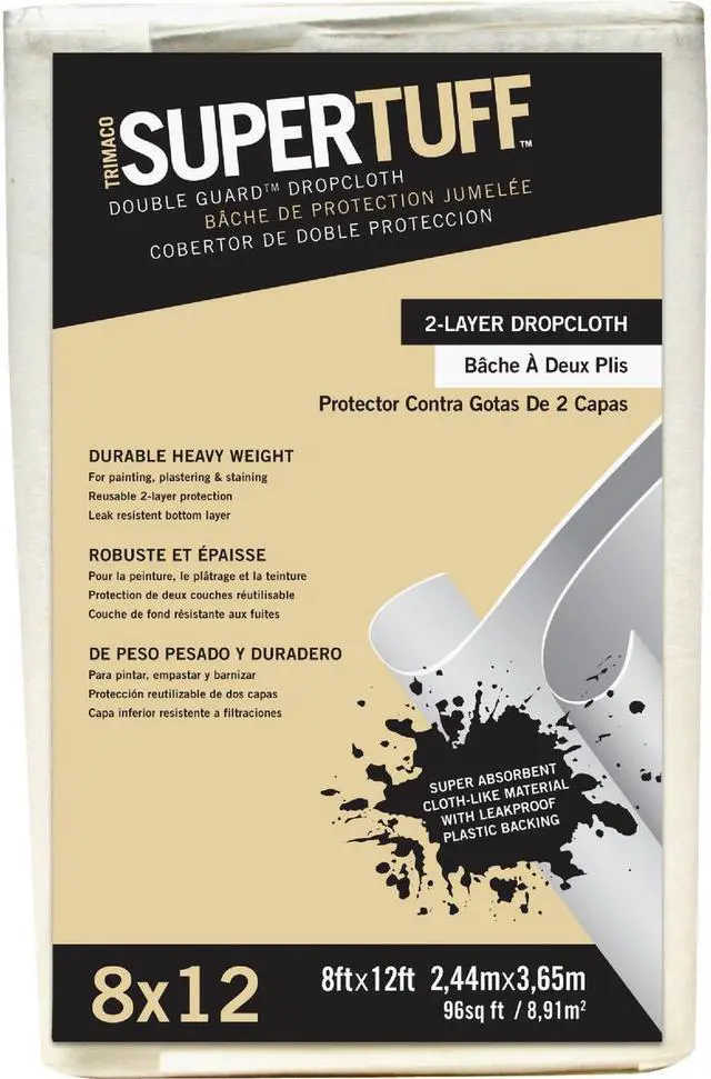 Main image of Trimaco 8ft. X 12ft. Professional Non-Woven Drop Cloth  02601