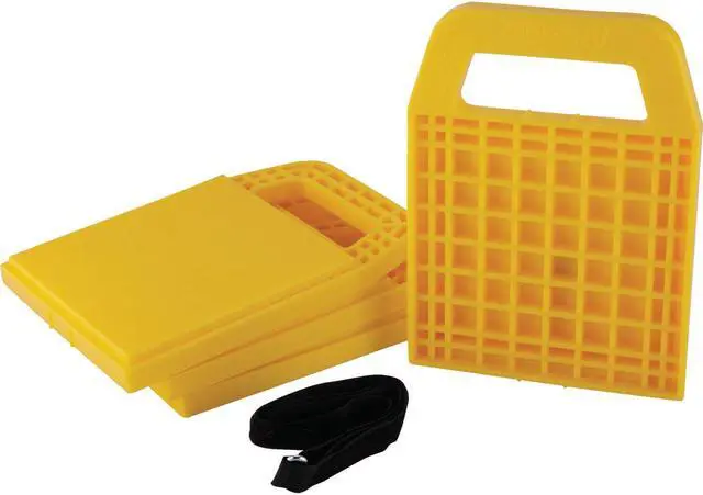 Alt view image 4 of 16 - Camco Interlocking w/Built-in Handle RV Stabilizer Jack Pads, (4-Pack) 44595