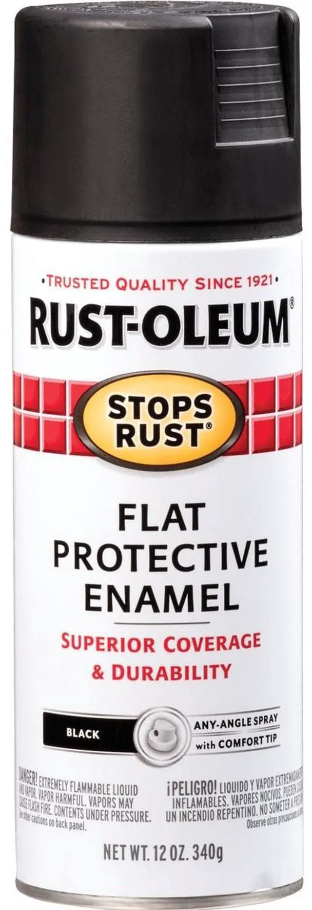 Alt view image 4 of 6 - Rustoleum 7776830 Rust Preventive Protective Enamel Spray Paint, 12 oz Aerosol Can, Flat