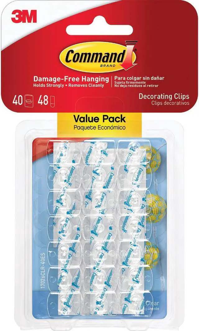 Alt view image 2 of 4 - Command Decor Adhesive Clip 17026CLR-40ES