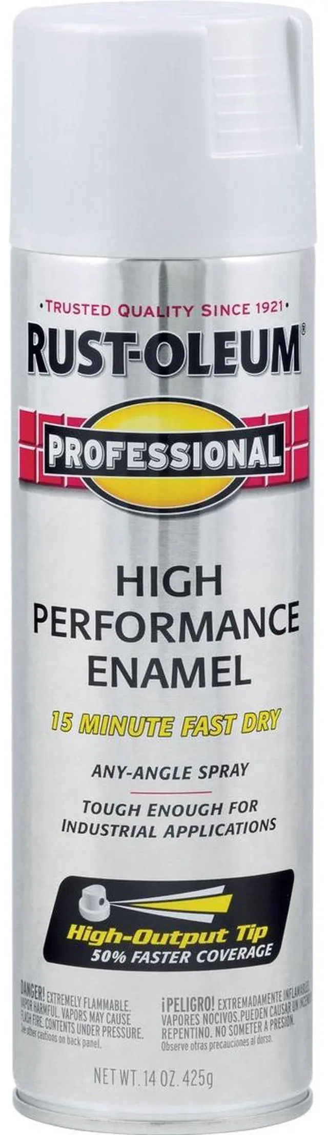 Alt view image 4 of 5 - Rustoleum Professional High Performance Topcoat Enamel Spray Paint, 14 oz Aerosol Can, 14 sq-ft