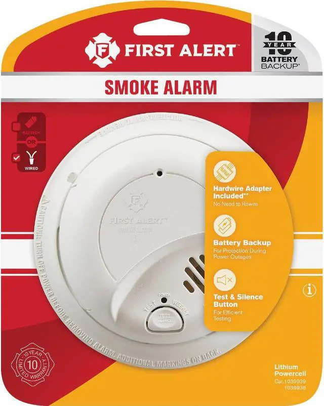 Alt view image 4 of 7 - BRK ELECTRONICS - 9120B 120V Smoke Alarm, 9V Battery Backup (Not a CO Detector)
