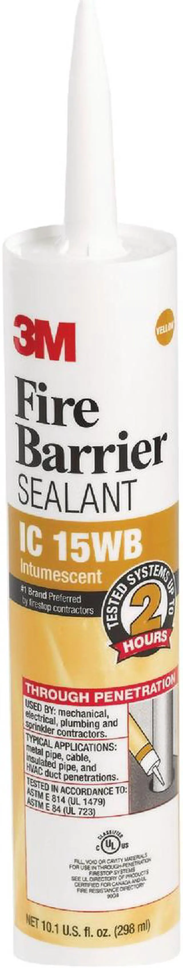 Main image of 3M - IC 15WB+ - Fire Barrier Sealant - Yellow - 10.1oz Cartridge