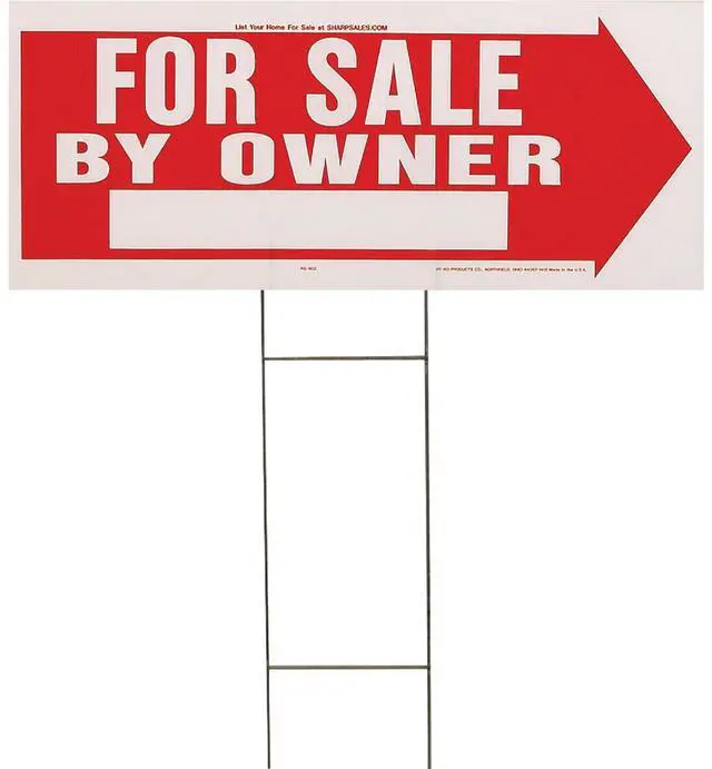 Alt view image 3 of 3 - Hy-Ko Corrugated Plastic Sign, For Sale By Owner RS-802