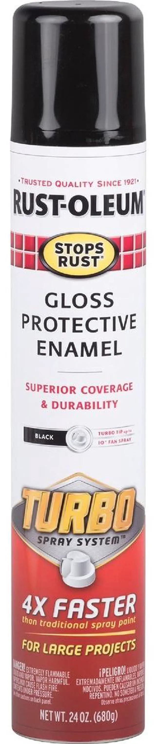 Alt view image 2 of 3 - Stops Rust 334128 Stops Rust Turbo Spray Paint, Gloss Black, 24-oz. - Quantity 1