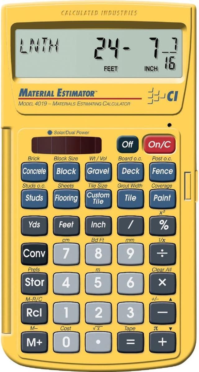 Alt view image 4 of 14 - Material Estimator CALCULATED INDUSTRIES 4019