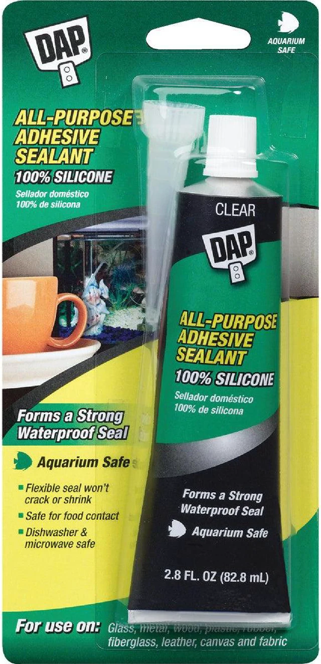 Main image of DAP 2.8 Oz. All-Purpose 100% Silicone Adhesive Sealant, Clear 00755