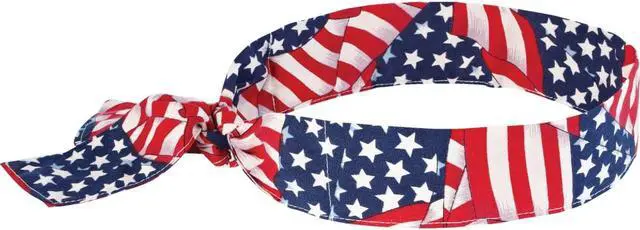 Main image of Ergodyne Chill-Its Headband Stars & Stripes Cooling Bandana 12303