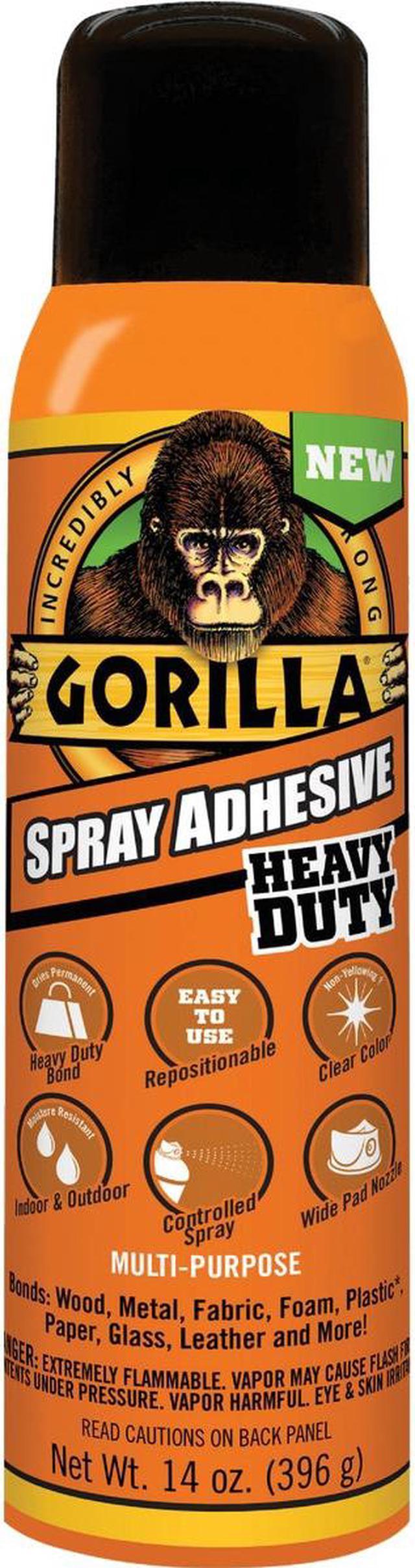  Gorilla Heavy Duty Spray Adhesive, Multipurpose and  Repositionable, 11 Ounce, Clear (Pack of 2) : Office Products
