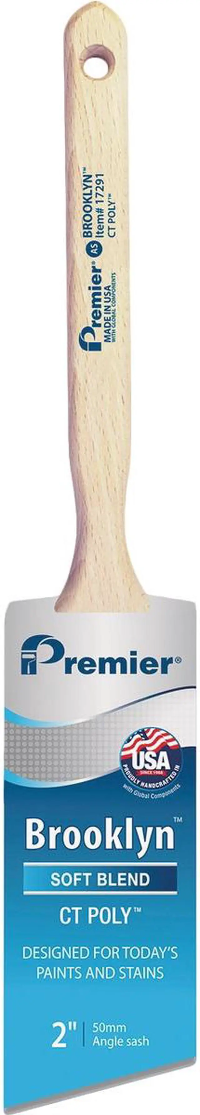 Main image of PREMIER 17291 2" Angle Sash Paint Brush, Polyester Bristle, Hardwood Handle