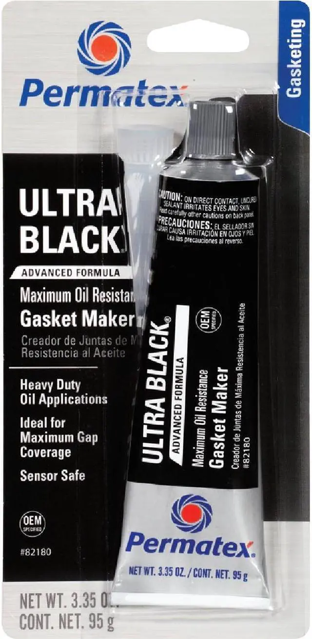 Alt view image 15 of 19 - Permatex 230-82180 Ultra Black Max Oil Resistant Gasket Maker 3.35
