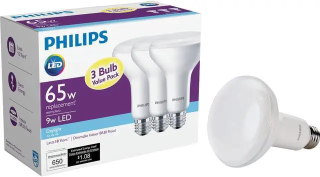 Main image of Philips 3pk 65w Br30 Dl Led Bulb 474213