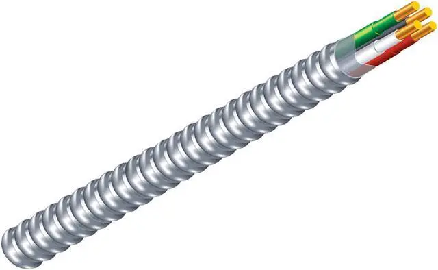 Alt view image 3 of 4 - SOUTHWIRE 68582621 14 AWG 3 Conductor Solid Metal Clad 600V 25 ft. SLVR
