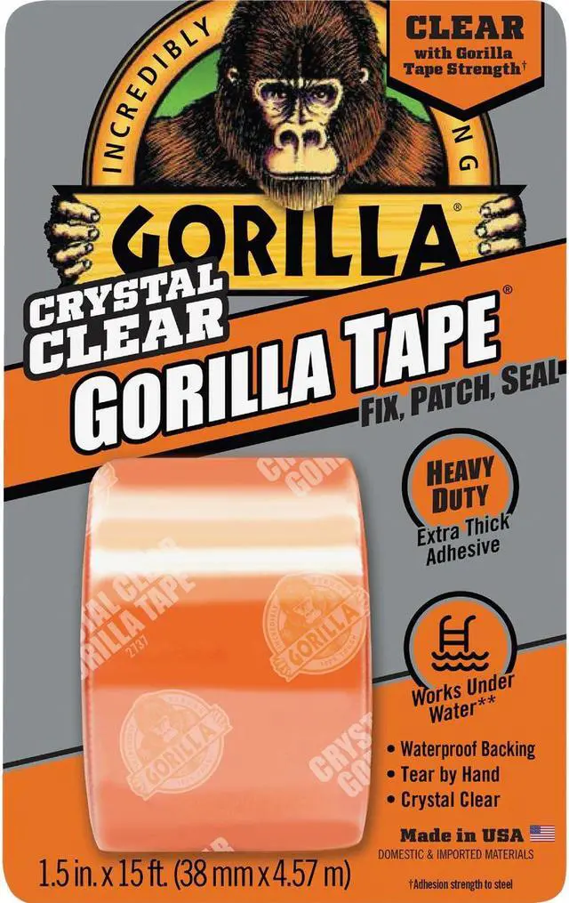 Alt view image 2 of 5 - Duct Tape,Clear,5 yd.,1-1/2 in. W GORILLA GLUE 6015002