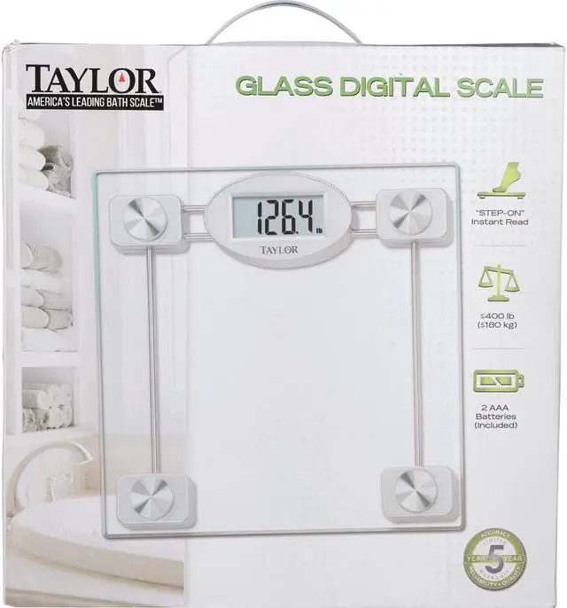Alt view image 3 of 8 - Taylor Digital 400 Lb. Glass Bath Scale, Clear 75274192