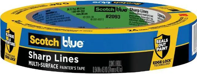 Alt view image 2 of 17 - 3M Scotch Blue 0.94 In. x 45 Yd. Sharp Lines Painter's Tape 2093-24NC