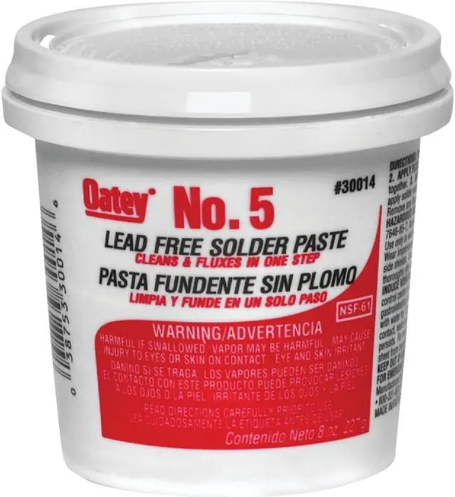 Main image of Solder Paste Lead Free 8 Oz Oatey Flux 30014 038753300146