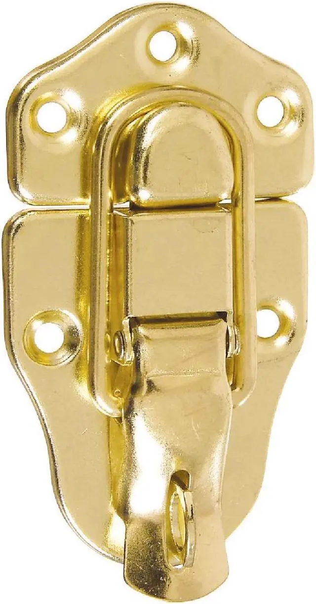Alt view image 2 of 2 - National Catalog V1849 Brass Finish Lockable Draw Catch N208603