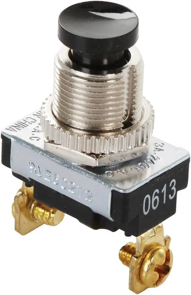 Main image of Gardner Bender Black 2-Terminal Push-Button Switch GSW-22