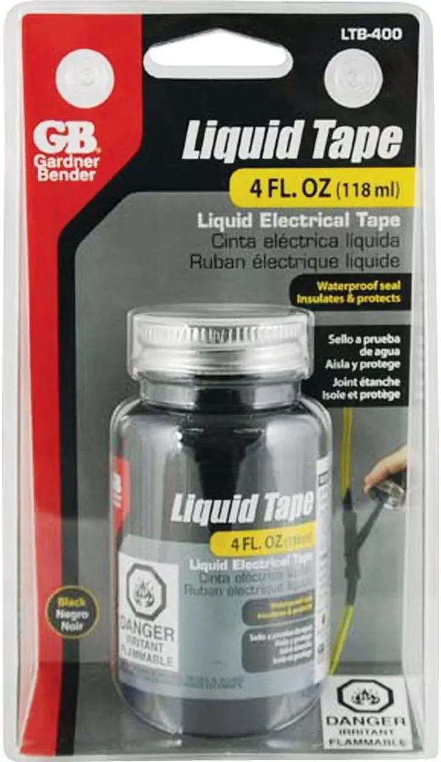Alt view image 7 of 8 - Gardner Bender 4 Oz. Black Electrical Liquid Tape LTB-400