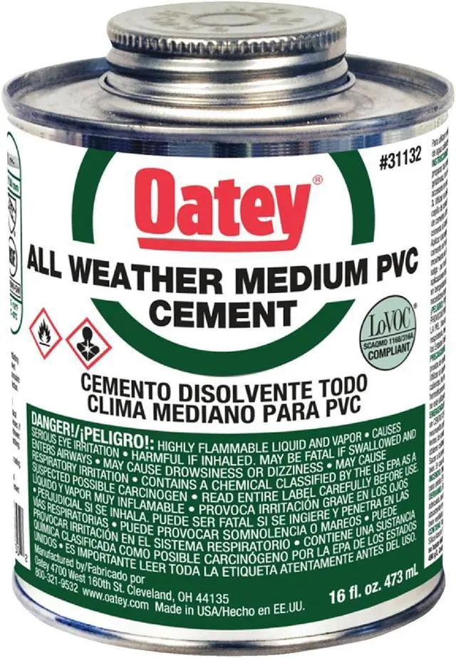 Alt view image 3 of 7 - OATEY 31132 Cement,Low VOC,16 oz.,Clear