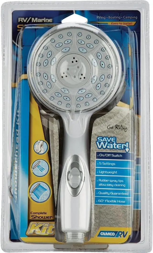 Alt view image 9 of 13 - 43714 RV/Marine Shower Head Kit, Handheld, White - Quantity 1