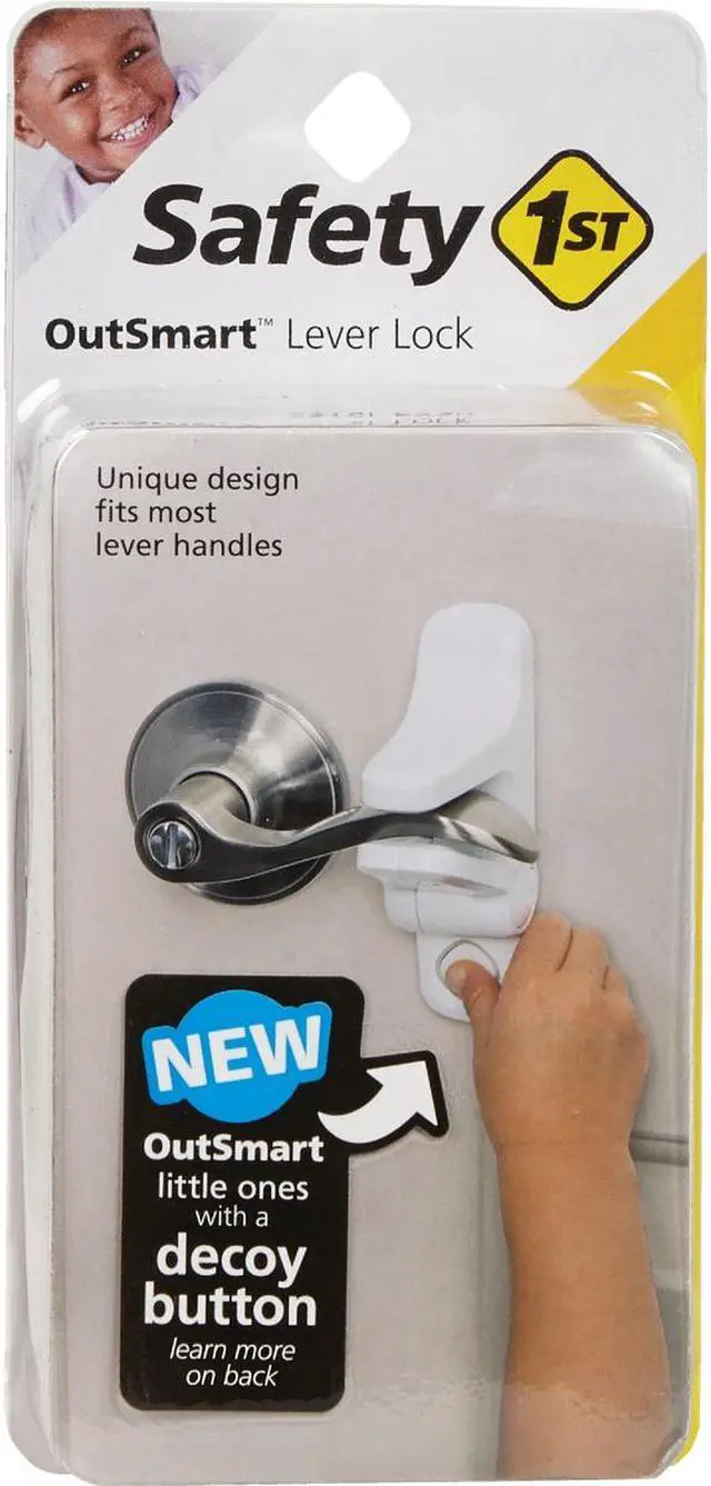 Main image of safety 1st outsmart child proof door lever lock (white)