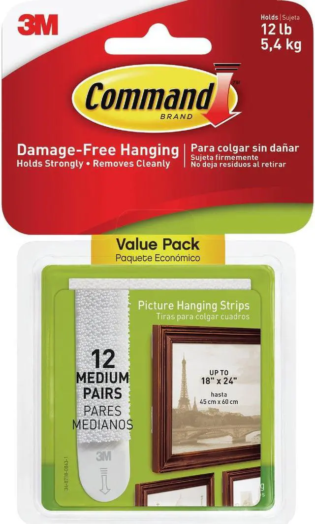 Alt view image 2 of 12 - Command 3/4 In. x 2-3/4 In. White Interlocking Picture Hanger (12 Count)