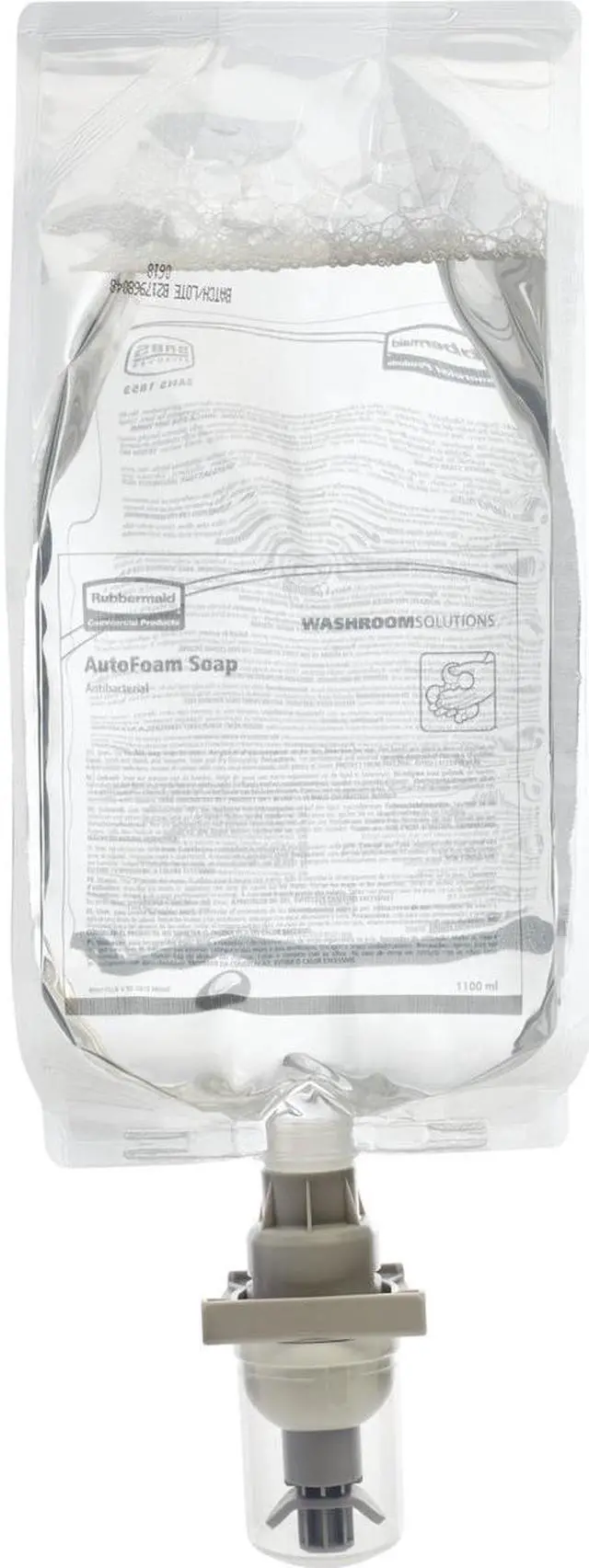 Main image of Rubbermaid Commercial 2080802 AutoFoam Hand Sanitizer Refill, With Alcohol, Clear, 1000 mL, 4 / Carton