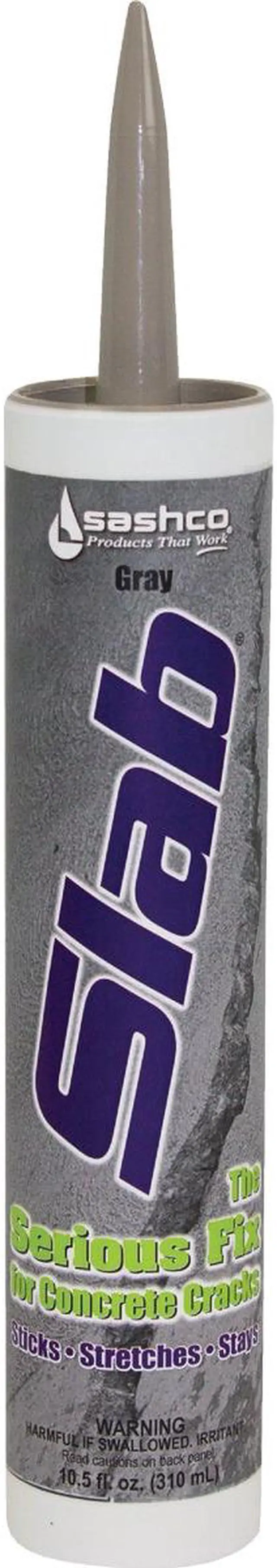 Alt view image 3 of 6 - Sashco Slab Concrete Crack Repair Sealant, 10.5 oz Cartridge, Gray Pack of 1