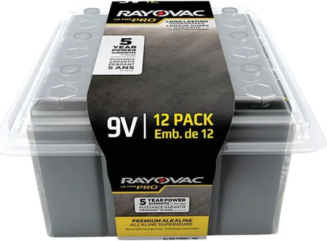 Alt view image 8 of 19 - Rayovac UltraPro 9V Alkaline Battery (12-Pack) AL9V-12PPJ