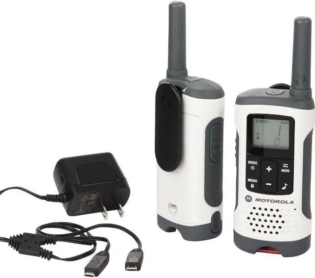 Alt view image 13 of 20 - Motorola T260 Two-Way Radio - 37KM Model + NOAA Rechargeable  (Dual Pack)
