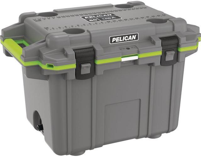 Alt view image 5 of 10 - Pelican ProGear 50 IM Elite Dark Gray/Electric Green Cooler [50Q-1-DKGRYEGRN]