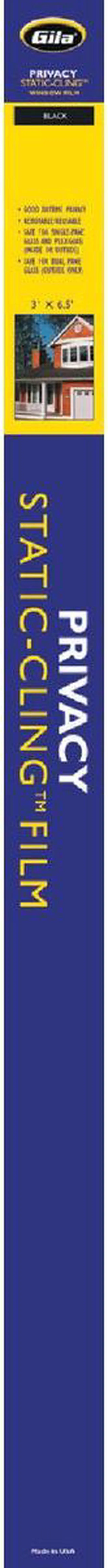 Alt view image 2 of 5 - gila privacy black static cling residential diy window film no glue no adhesive 3ft x 6.5ft 36in x 78in