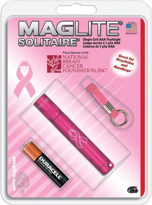 Alt view image 8 of 11 - MAGLITE K3AMW6 MAGLITE Incandescent 1-Cell AAA Solitaire Flashlight NBCF Pink