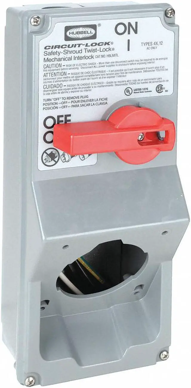 Alt view image 4 of 12 - HUBBELL WIRING DEVICE-KELLEMS HBLMITL Nonfusible Disconnect Switch, Heavy Duty,
