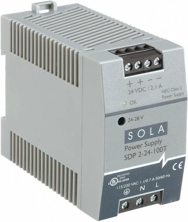 Alt view image 2 of 2 - SOLAHD SDP224100T DC Power Supply, 85/264V AC, 50 W, 2.1 A, DIN Rail