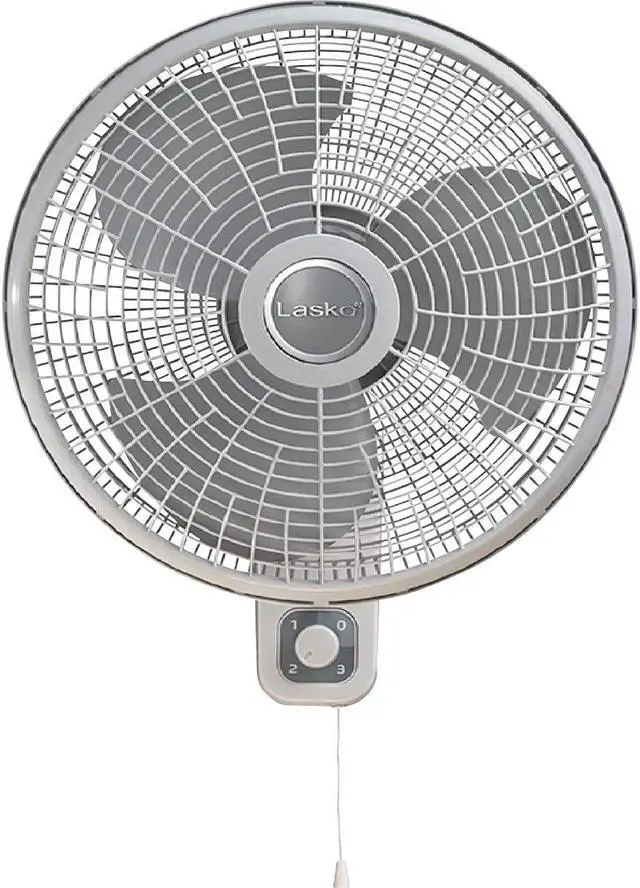 Alt view image 7 of 20 - Lasko 16 In. 3-Speed White Oscillating Wall-Mount Fan M16900
