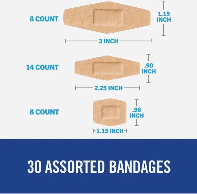 Alt view image 2 of 6 - 3M Nexcare Ultra Stretch Flex Assorted Bandages, (30 Ct.) 576-30PB