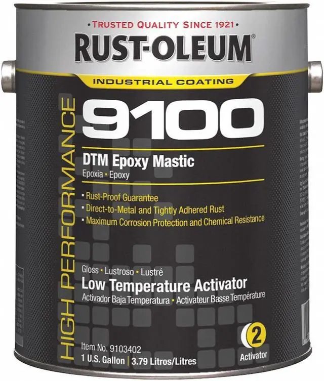 Alt view image 2 of 3 - RUST-OLEUM 9103402 Low VOC Low Temperature Epoxy Coating Activator, 1 gal, 125