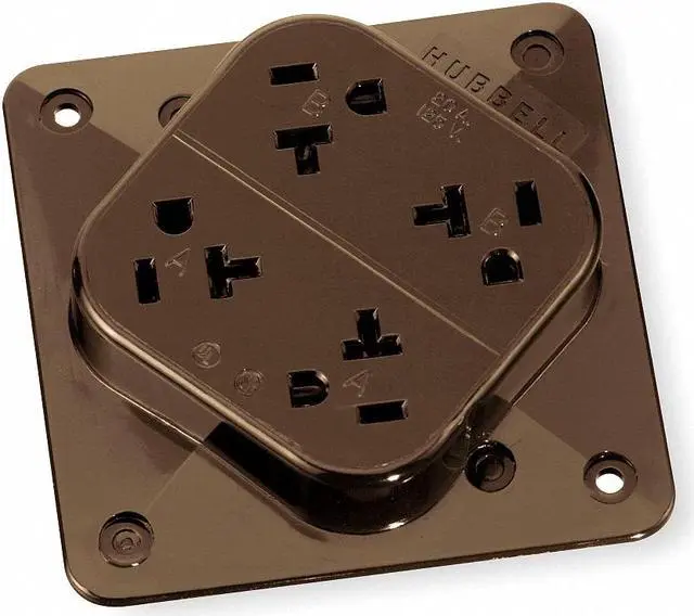 Main image of HUBBELL WIRING DEVICE-KELLEMS HBL420 Straight Blade Receptacle, 5-20R, 20 A,