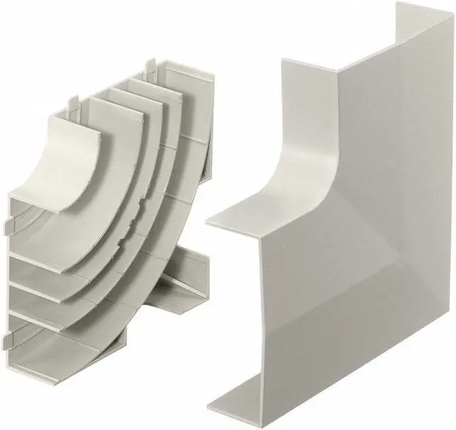 Main image of HUBBELL WIRING DEVICE-KELLEMS PB3FEBCA Flat Elbow Base and Cover,White