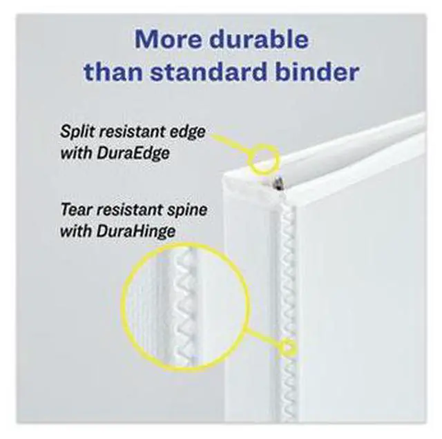 Alt view image 13 of 17 - Avery Heavy-Duty View Binder w/Locking 1-Touch EZD Rings 4" Cap Red 79326