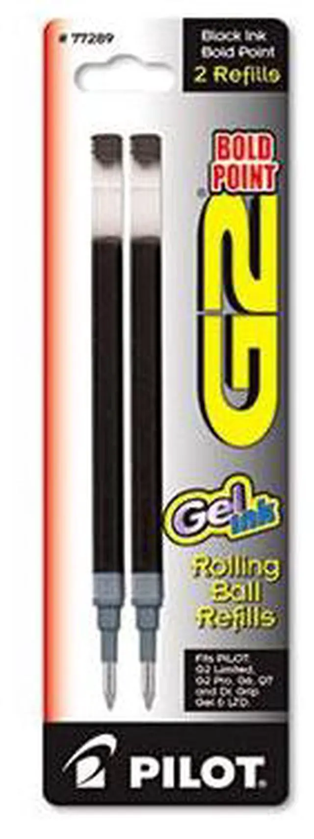 Alt view image 6 of 9 - Pilot Gel Refills Bold 2/PK Black 77289