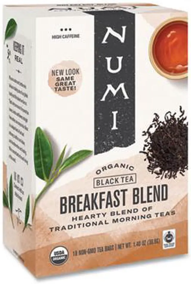 Alt view image 19 of 20 - Numi Organic Teas and Teasans 1.4oz Breakfast Blend 18/Box 10220