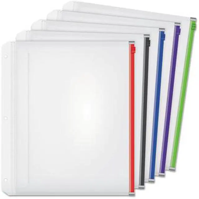 Alt view image 7 of 14 - Cardinal Expanding Zipper Binder Pocket 11 x 8 1/2 Assorted Colors 5/Pack 14650