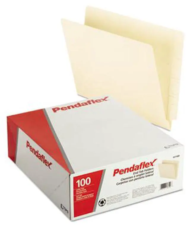 Alt view image 6 of 9 - Tops Pendaflex H110D End Tab Folders  Straight Cut  Two Ply  9 1/2   Front  Letter  Manila  100/Box