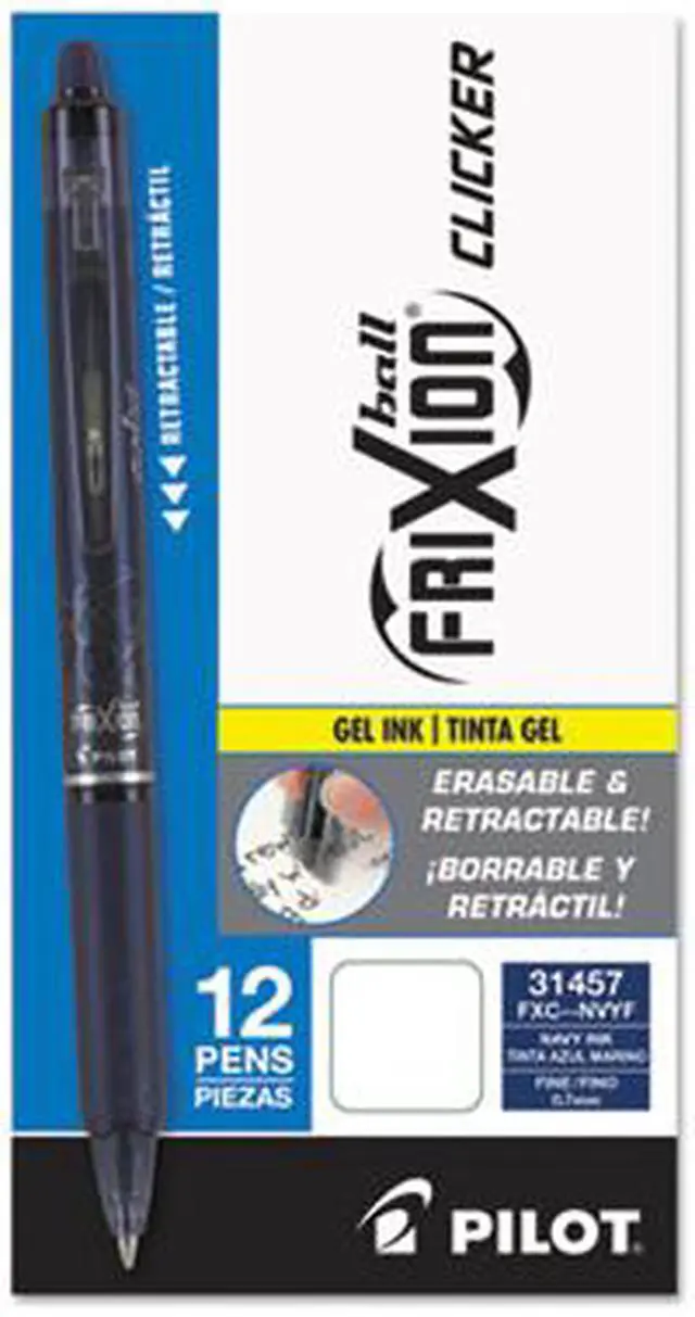 Alt view image 5 of 5 - Pilot FriXion Clicker Erasable Gel Ink Retractable Pen Navy Ink .7mm 31457