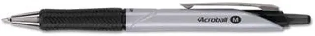 Alt view image 4 of 5 - Pilot Acroball Pro Ball Point Retractable Pen Black Ink 1mm Dozen 31910